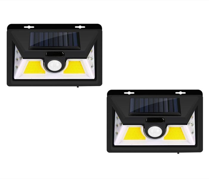 Outdoor Cob LEDs Solar Motion Sensor Wall Light Pack of 2