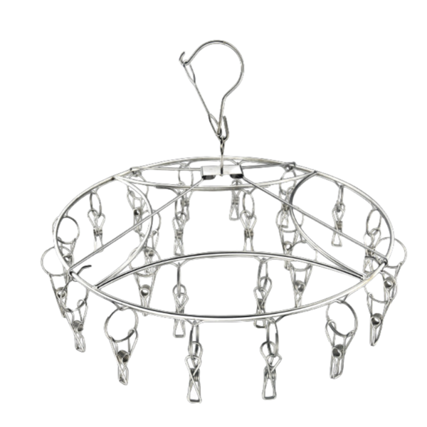 Stainless Clothes Drying Racks Laundry Drip Hanger 24 Clips Thick