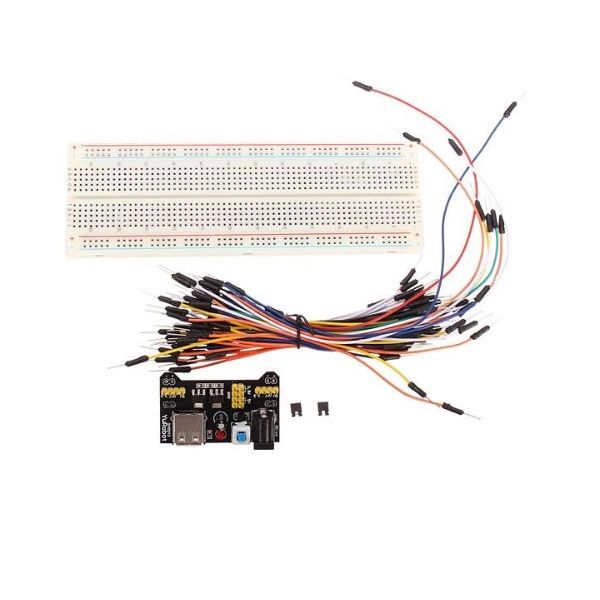 Solderless Bread Board, Power Supply and Jumper Cable Kit for Arduino