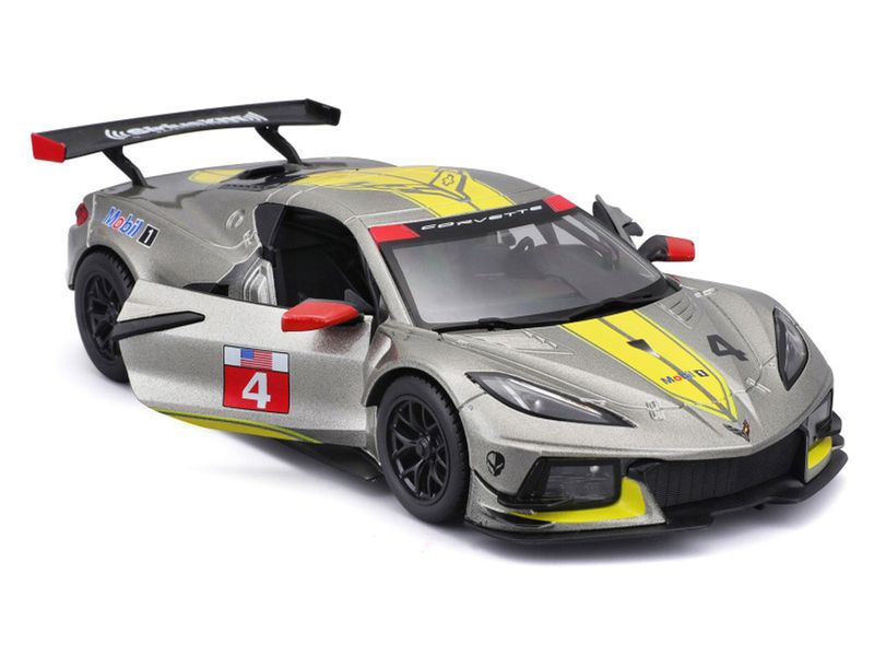 Bburago -1:24 Chevrolet Corvette C8.r 2020 Daytona- Die-Cast Grey