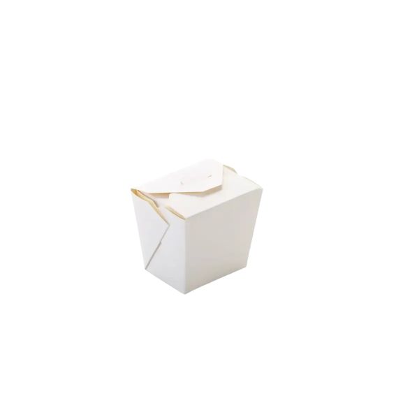 White Disposable Noodles Paper Box 500ml - 50 Pack