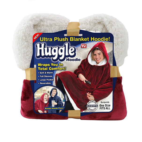 One Size Fits All Ultra Plush Blanket Hoodie Maroon Shop Today. Get