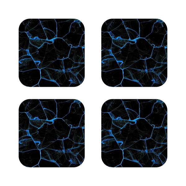 Custom Printed Blue Lighting wooden Coasters