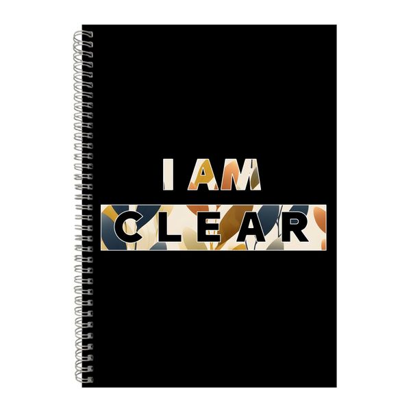 Clear A4 Notebook Spiral Lined Motivational Sayings Graphic Notepad Gift248