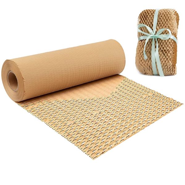 38cm×50m Honeycomb Packing Paper Roll - Eco-Friendly Cushion Wrap