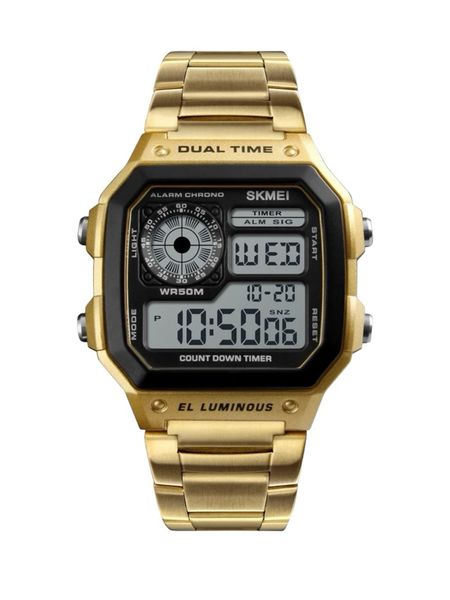 SKMEI 1335 Mens Stainless Steel Digital Watch