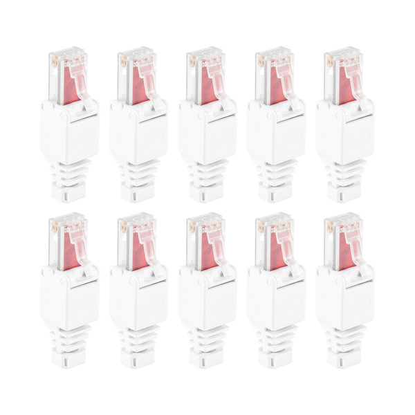 10 x Network Connectors Tool-Free RJ45 CAT6 LAN UTP Cable Plug