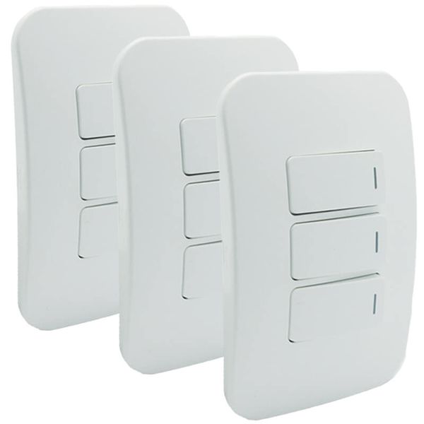 Veti Three Lever Light Switch Pack of 3 VG111C3HW