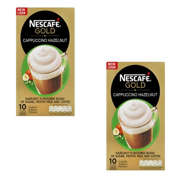 Nescafe Cappuccino Sachets Hazelnut 2 x 10's Shop Today. Get it