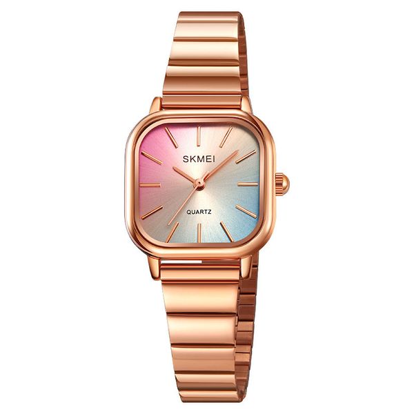 Skmei Fashion Rose Gold Square Luxury Women's Watch