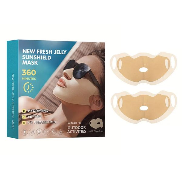 UV Protection Face Shield - Refreshing, Hydrating Outdoor Mask for Summer