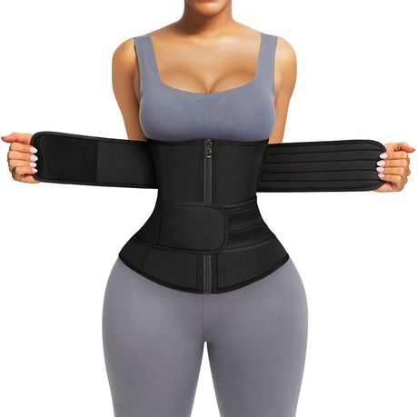 LODAY Waist Trainer Corset for Weight Loss Tummy Control Sport Workout Body  Shaper Black