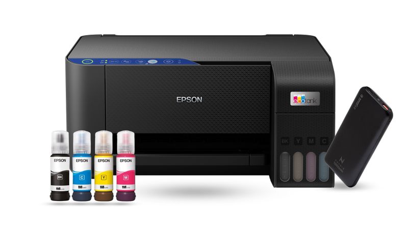 Epson L3252 A4 colour (print-scan-copy) printer Wi-Fi Direct + Novaro Powerbank