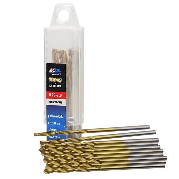 2.0mm YELLOW HIGH SPEED DRILLBIT / 10