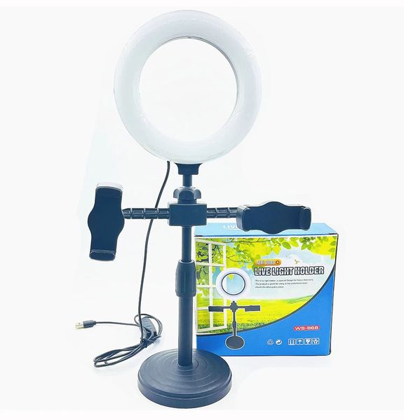 TEN-TECH 6 inch 360 Free Rotation Tripod Fill Ring Light