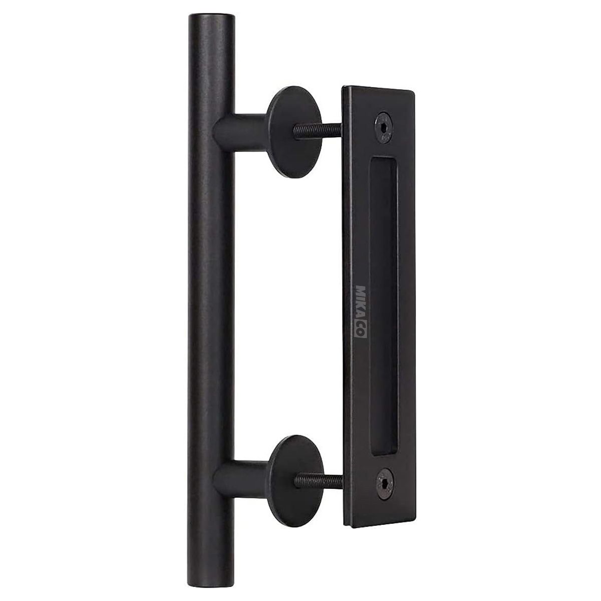 MIkaco Sliding Barn Door Pull Flush Handle Set 12 Inch Round Pulls