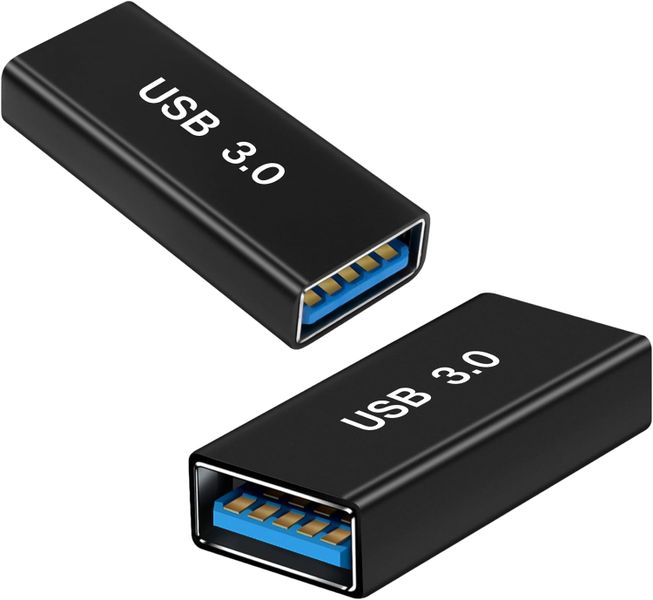 High-Speed USB 3.0 Female-to-Female Extension Adapter - Set of 2
