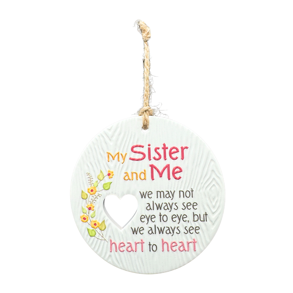 Piece of my Heart Ceramic Plaque - Sister &amp; Me