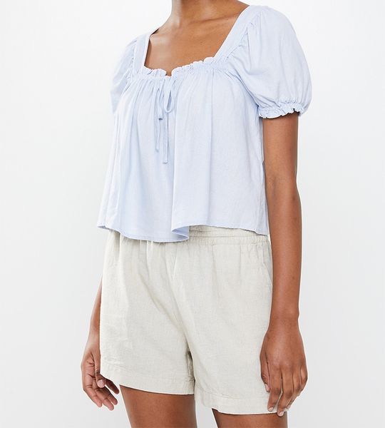 Women's Cotton On Babydoll Blouse - Pale Blue