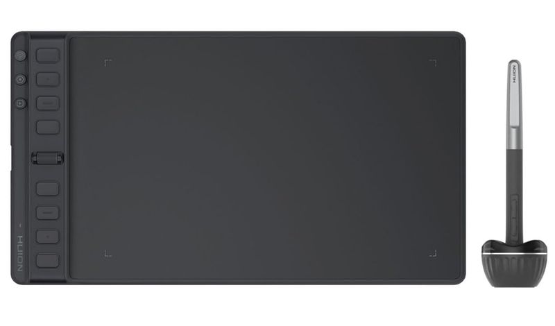 Medium Drawing Tablet with Scroll Wheel 8 Customized Keys Battery-Free