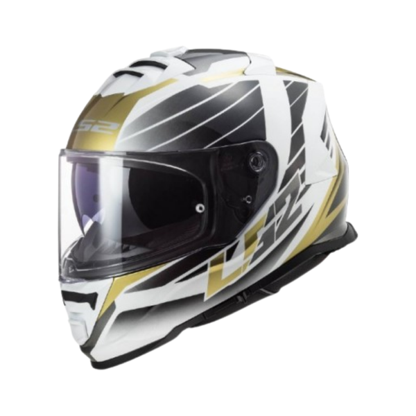 LS2 FF800 Storm White Antique Gold Helmet