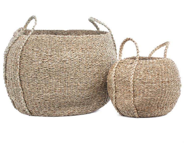 George &amp; Mason - Inara Seagrass Basket - Set of 2
