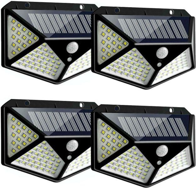 4PCS Outdoor Solar Wall Security Lights for Garden Fence Patio Garage Deck