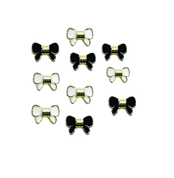Bows Nail art Golden