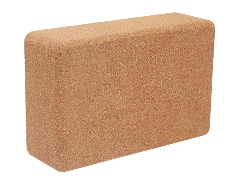 Yoga Block Workout Gym Bricks Natural Cork Pilates Practice Fitness