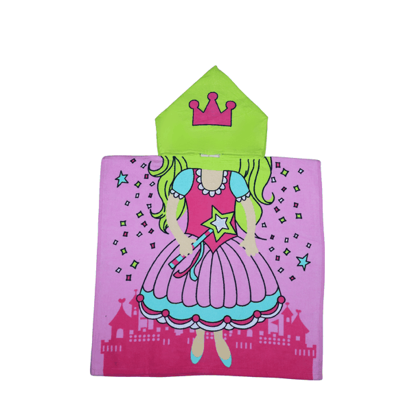 Premium 360gsm Fairy Princess Poncho Towel - Kids