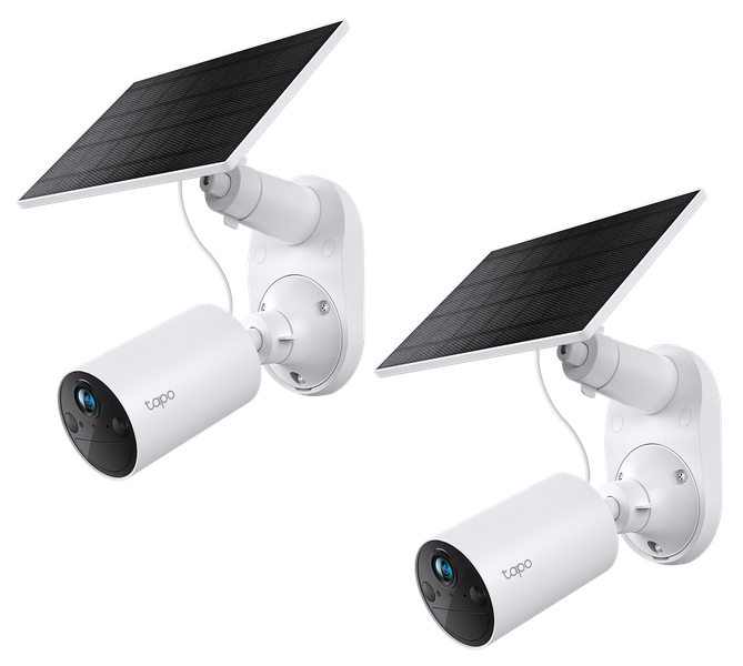 TP-Link Tapo TC82 KIT Solar-Powered Security Camera Kit, 2K, AI, (2 pack)