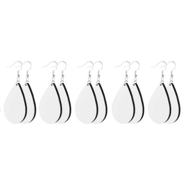 Sublimation Blank Teardrop Earring - 5 Pairs