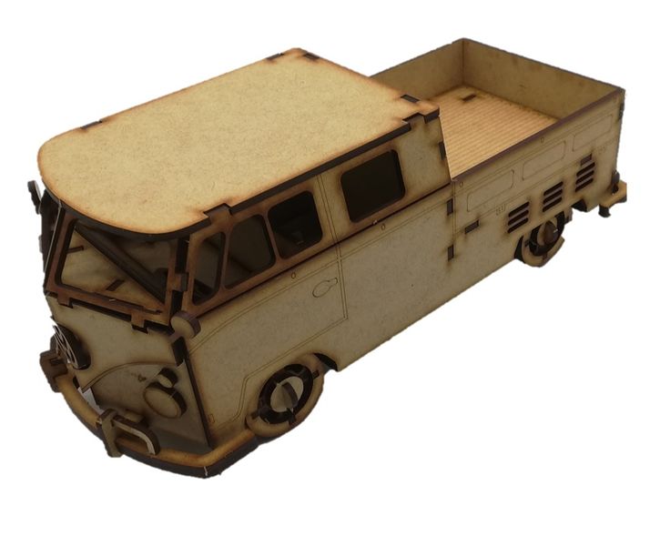 VW Kombi Double Cab 3D Puzzle Wooden 3D Model