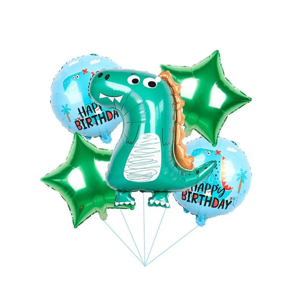 Kids 5 Piece Dinosaur Balloon Set