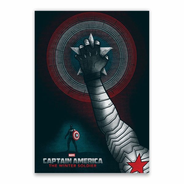 Winter Soldier Captain America Shield Poster - A1