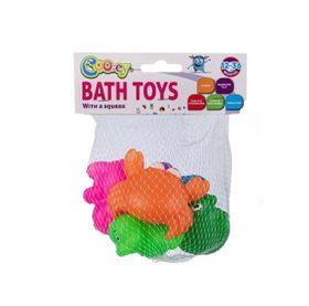 Bath Buddies - 6 x Floating and Squeaking Bath Toys - Assorted Colors ...