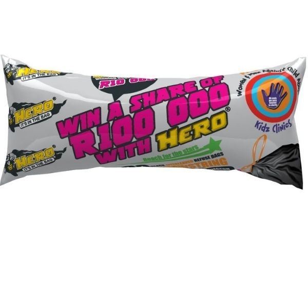 Hero -20 Interleaved Black Refuse Bags - e18micron