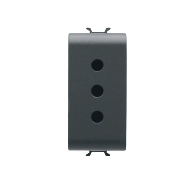 Gewiss - Chorus 1M 2P+E Italian 10A 250V Socket Black