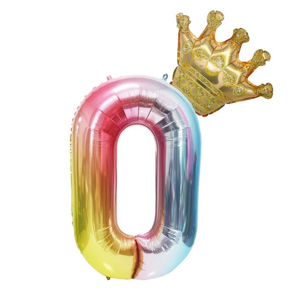 Crown Birthday Balloon Number