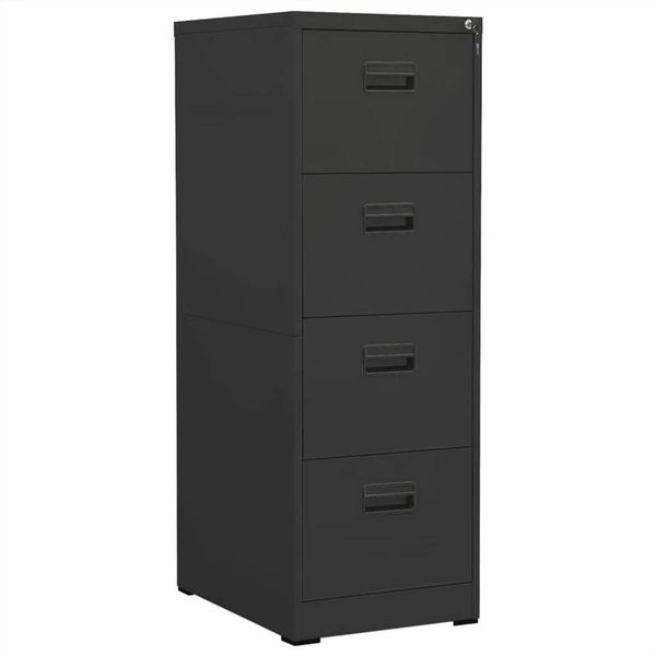 UrbanLocker 4 Drawer Cabinet - Black - Fine Living