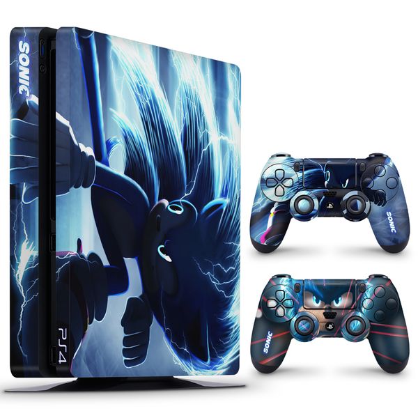 Decal Skin Compatible with PS4 Slim - Sonic 2024 (Decal Only)