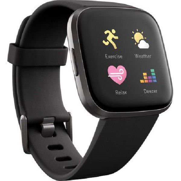 Fitbit Versa 2 Smartwatch - Black/Carbon Aluminum