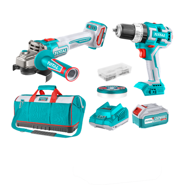 TOTAL Impact Drill &amp; Grinder Combo Set (KO-14)