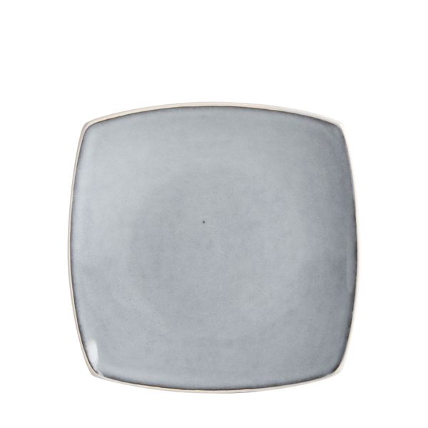 Side Plate 19x19cm Square Reactive Assorted Colours Grey