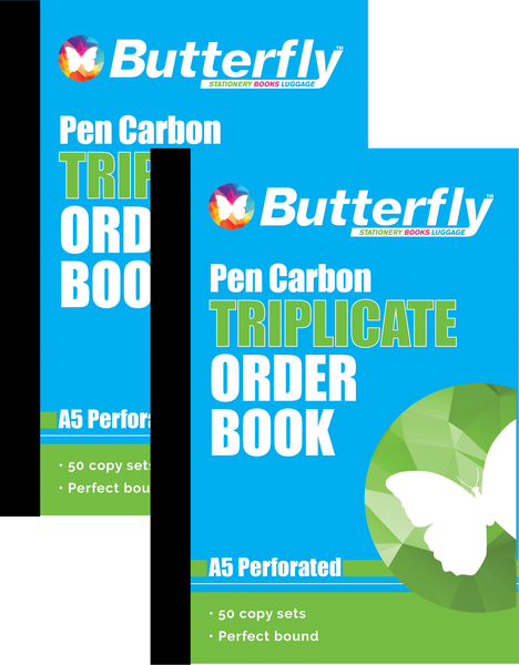 A5 Pen Carbon Triplicate Order Book (50 Copy) X2