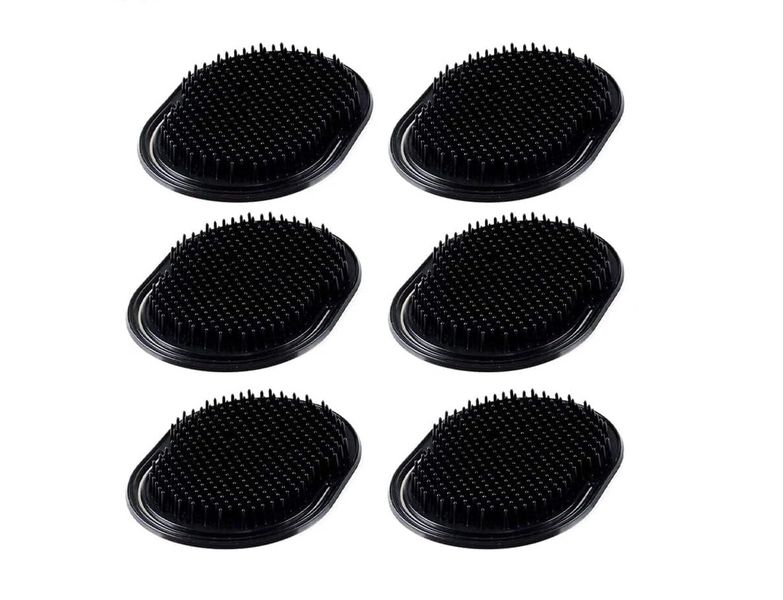 6 Pieces Pocket Palm Combs, Portable Soft Hair Combs ,Scalp Massage Brush Combs