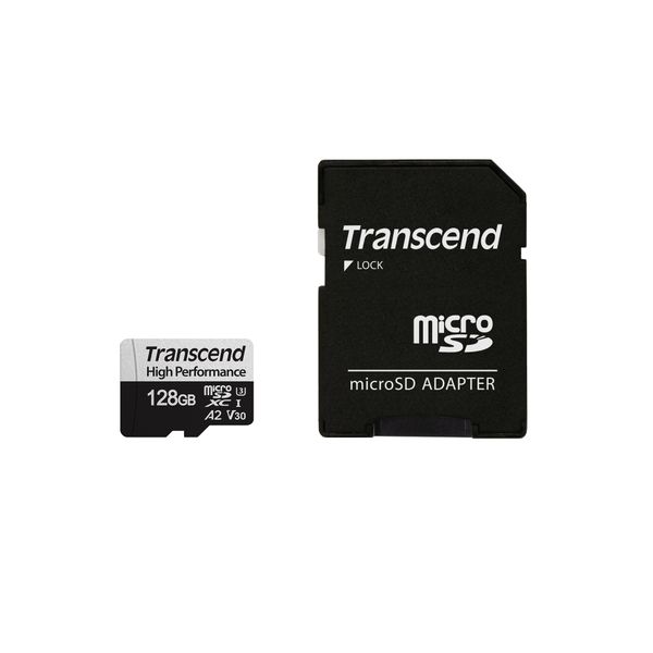 Transcend 330S 128GB High Performance microSD Card - With SD Adaptor