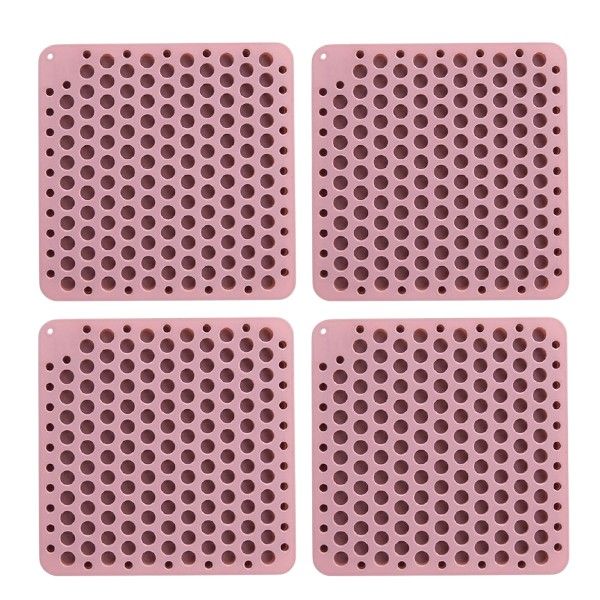 4 Pack Nordic Style Silicone Placemats Anti-Scalding Coasters - Green