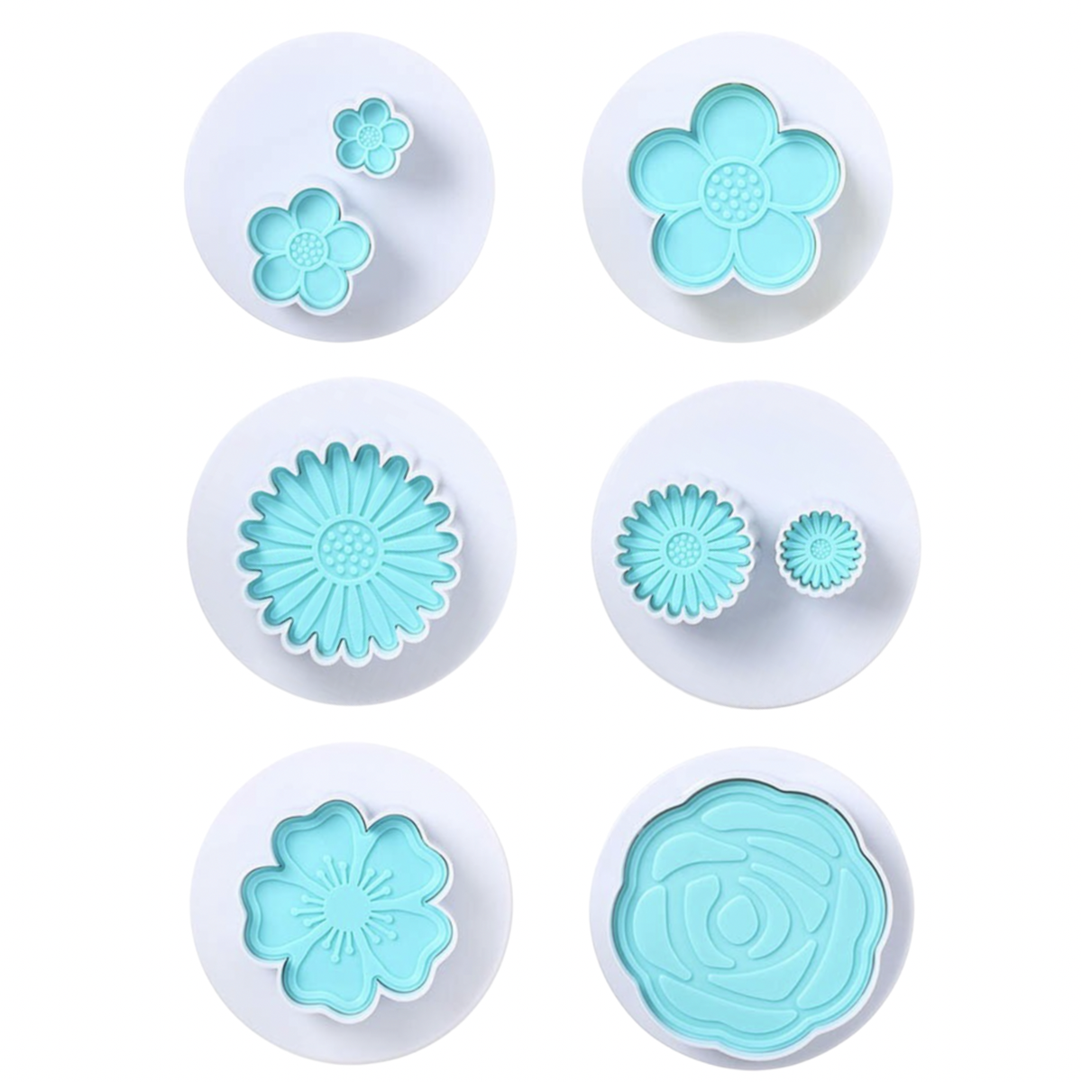 Floral Plunger Cookie and Fondant Cutters Set of 6 Buy Online in