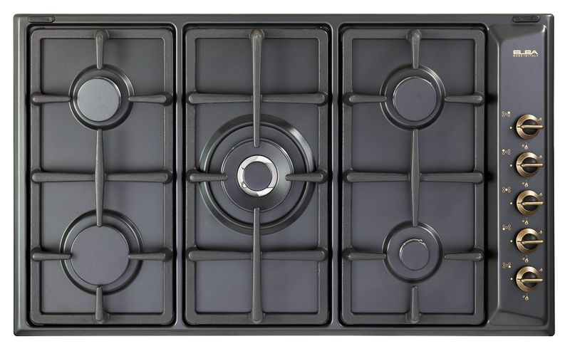 Elba Elio 02/EN95-545 AND - Built In 5 Burner Gas Hob 90cm Black